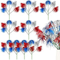 Thiccywoov 10 Pcs 4th of July Decorations Patriotic Firework Picks 15.75 '' Red White and Blue Patriotic Floral Picks 250th Anniversary Firework Stems for Vase Filler Independence Day Home Party Decor by Jgiusenfg
