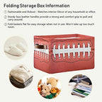 Storage Basket Cube American Football Laces Large Collapsible Toys Storage Box Bin Laundry Organizer for Closet Shelf Nursery Kids Bedroom,15x11x9.5 in,2 Pack - Image 5