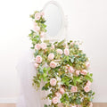 Artificial Flower Garland 2pcs 5.4ft Peony Vine Decor, Light Pink Flower by PONKING