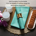 Cotton Clinic Cloth Dinner Napkins - Perfect Everyday Use Table Napkins - Soft Durable Washable - Ideal for Party Wedding Christmas Easter - Set of 12-20x20 inches Aqua Blue Napkins - Image 5