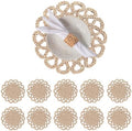 13.8" Set of 10 Round Seagrass Placemats by Laquedecraft by Laquedecraft