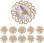 13.8" Set of 10 Round Seagrass Placemats by Laquedecraft by Laquedecraft
