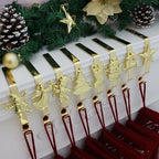 Christmas Stockings hooks, Gold Christmas Stockings holder for Mantle Set of 8, Reusable Christmas Stocking Hooks, No-Damage Xmas Hanger for Fireplace Stand Christmas Decoration Ornaments Hanging - Image 4