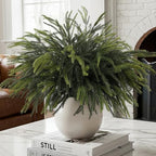 36Pcs Christmas Norfolk Pine Stems, Real Touch Branches, Greenery Picks - Image 4