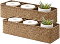 StorageWorks Toilet Paper Basket with Lid, Back of Toilet Baskets, Seagrass by StorageWorks