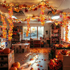 Bucherry 32 Pcs Fall Maple Leaves Garland 9.8ft Autumn Porch Door Ceiling by Bucherry