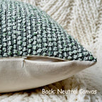 DEZENE Striped Throw Pillow Covers 20x20 Set of 2 Green Textured Boucle Chic Morden Boho Accent Farmhouse Square Decorative Couch Pillow Covers for Home Decor Bed Sofa Living Room - Image 3