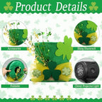 Glooglitter St. Patrick's Day Tree Topper Hat with Projector Large Green Clover Velvet Hat Leprechaun Decor with LED Light Rotating Green Shamrock for St Patricks Day Irish Home Decoration - Image 2