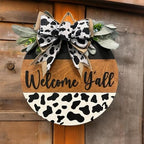 Wood front door sign Wood sign Home decor Welcome sign Sign for front door House warming gift Wedding gift (Welcome y’all-DS012(A10) S003, 30" Width) - Image 2