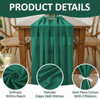 MDS Pack of 5 | Emerlad | 14ft Chiffon Table Runner 29x170 Inches Long Romantic Rustic Sheer Gauze Runner for Wedding Bridal Shower Birthday Banquets Engagement Spring Easter Boho Decorations - Image 5