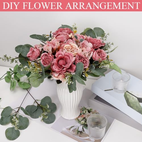 12 Bundles Dusty Pink Peonies Artificial Flowers for Centerpieces - Image 4