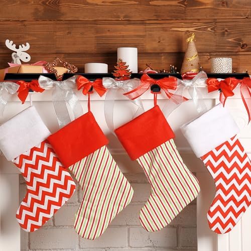 Christmas Stocking Holders for Mantle Set of 6 Black - Image 4