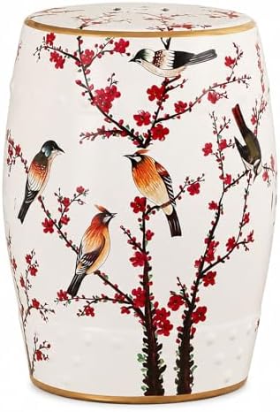 Lefedrasticity Ceramic Garden Stool Outdoor Decorative Garden Stools Hand-Painted Chinoiserie Decor Drum Stool for Garden Patio Backyard Balcony Living Room Bathroom (White, Pattern 8) by %F0%9D%97%9F%F0%9D%97%B2%F0%9D%97%B3%F0%9D%97%B2%F0%9D%97%B1%F0%9D%97%BF%F0%9D%97%AE%F0%9D%98%80%F0%9D%98%81%F0%9D%97%B6%F0%9D%97%B0%F0%9D%97%B6%F0%9D%98%81%F0%9D%98%86
