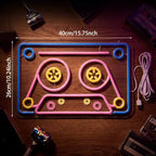 Zhengmy 80s Cassette Tape Neon Sign, Retro LED Light for Wall Decor - Image 4