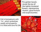 Traditional Chinese New Year Knot Pendant, 130 cm x 43 cm, Red and Gold Decoration, 2026 Lunar New Year - Image 2