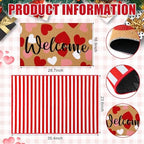Tinideya 2 23.6 X 35.4 Inches Valentine Heart Red White - Image 2