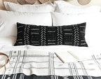 BLISSBLUSH Black Decorative Lumbar Pillow Cover 14X36, Boho Lumbar Throw Pillow For Bed, Long Decorative Pillow Case, Modern Accent Throw Pillow, 14 x 36 Textured Lumbar Pillow Decorative (COVER ONLY) - Image 7