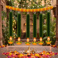 Pinkunn 12Pcs Lotus Hangings for Diwali Home Indian Pooja Decor(Diya) by Pinkunn
