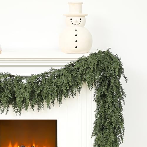 Jutom 2 Pcs 9 ft Artificial Cedar Garland for Christmas - Image 3