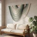 LISRRZHEN Large Macrame Wall Hanging - Boho Nordic Geometric Woven Tapestry, Handcrafted Cotton Wall Decor for Living Room Bedroom Entryway Apartment by Unknown