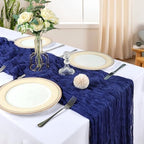 12 Pack 10Ft Royal Blue Cheesecloth Table Runner 23 x 120 Inch - Image 2