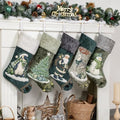 LUBOT 5 Pack Christmas Stockings Set of 5 Large Family Xmas Stocking Embroidered 20" Modern Rustic Farmhouse Country Fireplace Hanging Holiday Decor by LUBOT
