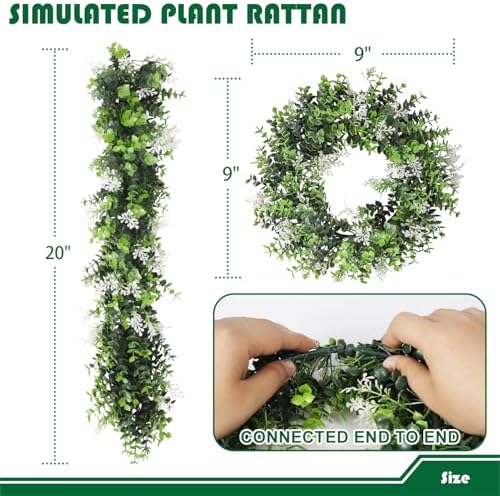 Fake Hanging Plants 22Pc-20 Artificial Ivy Vines, UV Resistant Greenery Ivy Leaves Garland with Flowers for Wedding Outdoor Decoration Home Indoor Wall Décor - Image 4