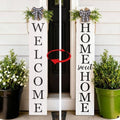47.2" Two Sided Welcome Sign for Front Porch with Wreath Bow, Large Wooden Home Sweet Home Outdoor Decor, Long Vertical Leaner Standing Outside Front Door Yard Rustic Farmhouse Decorations by flangairy