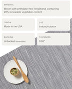 Chilewich Bamboo Placemats Set of 4, Woven Rectangle Placemats - Image 4