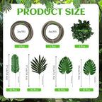 57Pcs Jungle Theme Party Decorations Fake Rattan Strands with Palm Leaves - Image 3