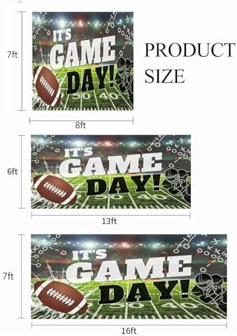Football Themed Garage Door Cover Banner Decorations, Football Field Outdoor Single Car Garage Door Murals Buddy Decorations 8 X 7 Ft - Image 4