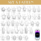 Petal Petite Small Clear Glass Bud Vase Set of 36 for Wedding Centerpieces - Image 2