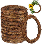 12 Pcs 8 inch Natural Grapevine Wreath Set, Hand-Woven Vine Branch Wreaths for DIY Crafts, Christmas Decorations, Home & Event Styling by KUKLIPJIM