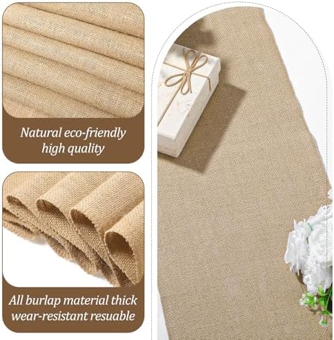 10 Pack Burlap Table Runners 12 x 71 Inch Rustic Linen Table Runner Natural Khaki Wedding Decor for Party Kitchen Dining Christmas Holiday - Image 3