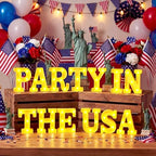 Honoson 13 Pcs 4th of July Party in the USA Lights Signs Decorations 250th by Honoson