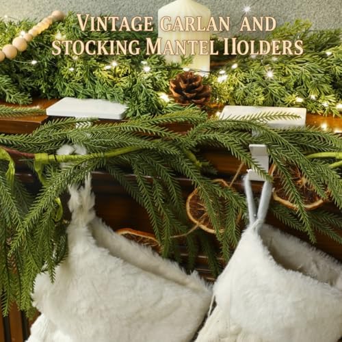 MorningRo 6 Pack 2 in 1 Stocking Holders for Mantle, White - Image 5
