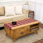 Solino Home 100% Linen Table Runner Red, Classic Tartan Plaid 14 x 60 in by SolinoHome