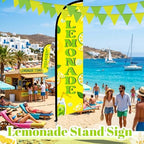 HunnmingRe 2 Set 15ft Lemonade Feather Flag Kit, Large Advertising Swooper Flag Banner with Aluminum & Fiberglass Poles and Ground Stakes, High-Visibility Outdoor Sign for Business, Store - Image 7