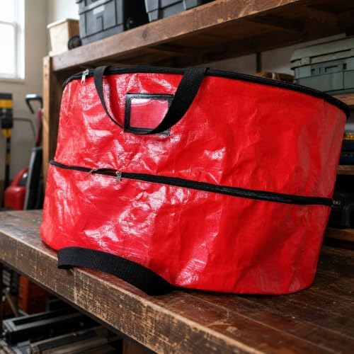 Sturdy Wreath Storage Bag with Handles | Easy to Label Clear openings, Cylindrical Wreath Storage Bag, Structured Shape, 36inch 90x38cm - Image 6