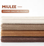 MIULEE Fall Corduroy Decorative Throw Pillow Covers Brown Series 20x20 - Image 6