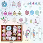 Macaron Christmas Ball Ornaments Set, Candyland Tree Decorations, 48 Pack - Image 4