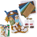Bucilla, 18" Felt Applique Stocking Making Kit, for DIY Arts and Crafts Projects, Little Blessed Nativity by Bucilla
