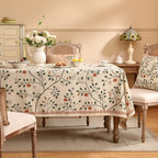 ISAENNE Vintage French Elegant Rectangular Tablecloth,118"x67" - Image 2
