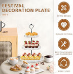 Wooden Cupcake Stand 3 Tiers, Rustic, 50 Cupcakes, Round Tiered Dessert Display, Wedding/Birthday Party, White - Image 6