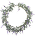 Pre-Lit Battery Operated Purple Ombre Lavender Spring Wreath- 16" - White LED Lights by Northlight