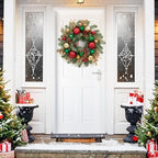 Garvee 16" Prelit Small Christmas Wreath with Timer for Front Door - Image 6