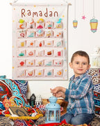 Swooflia Ramadan Countdown Calendar for Kids - 2026 EID Advent Days Empty Pockets with Good Deeds List for Islamic Muslim Mosque Mubarak Home Decorations Gifts Decor for Home Wall زينة رمضان - Image 5