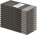 Cotton Clinic Set of 12 Hemstitch Cloth Napkins 100% Cotton 20X20 inches - Ultra Soft Absorbent Restaurant Hotel Quality - Cocktail Napkins Wedding Dinner Napkins - Washable Cloth Napkins Grey by CottonClinic