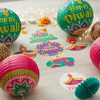 Fun Express 8" - 16" Diwali Festival of Lights Party Decorating Kit - 13 Pieces - Image 5