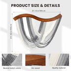 Neutral Grey Macrame Wall Hanging Dip Dyed Yarn Wall Art, Modern Boho Decor - Image 3